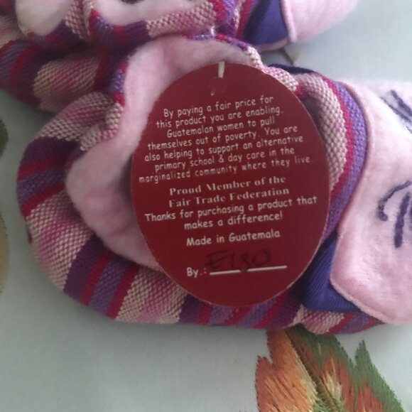 Fair Trade Cat Slippers for Baby/Toddler NEW with tag - Picture 4 of 5